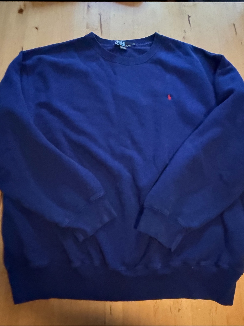 Polo by Ralph Lauren Navy Crewneck Sweatshirt with Red Pony